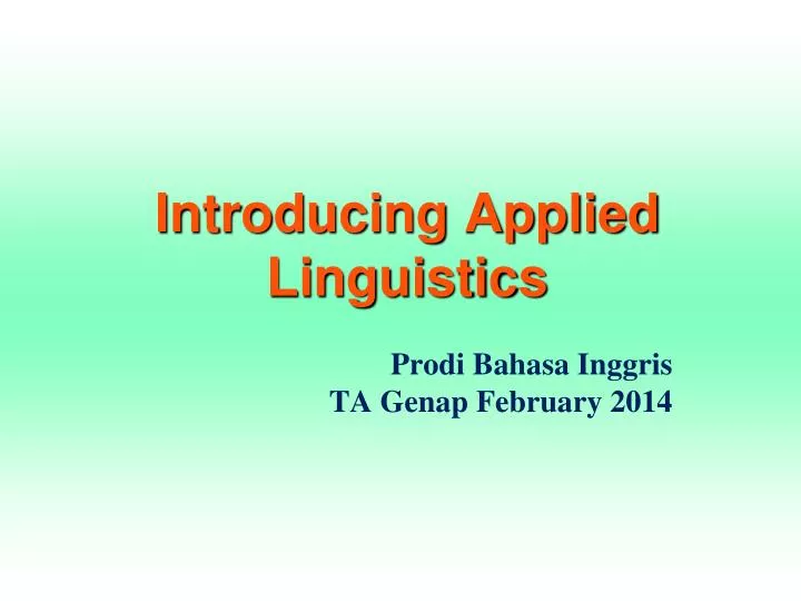 introducing applied linguistics n.