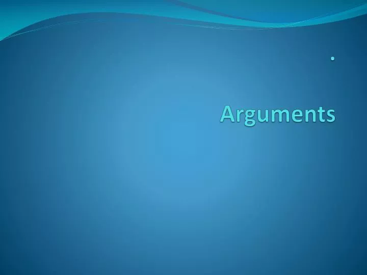 arguments n.