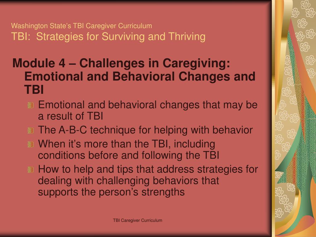 PPT - TBI Caregiver Curriculum: A collaboration in progress PowerPoint