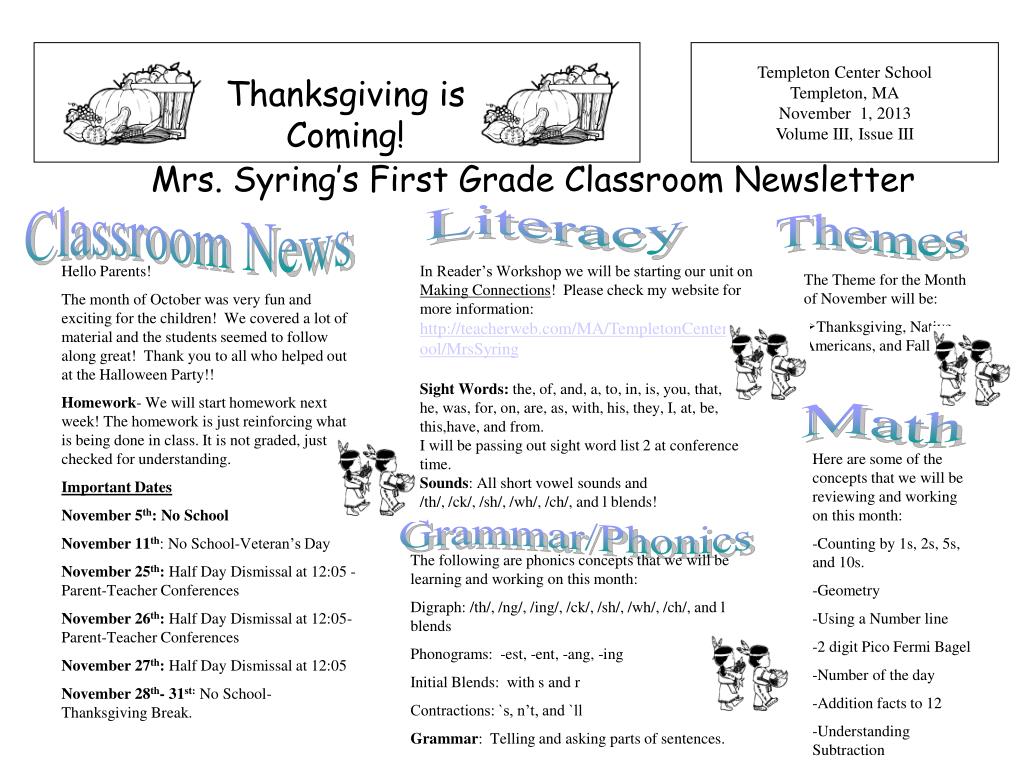 PPT Templeton Center School Templeton, MA November 1, 2013 Volume III