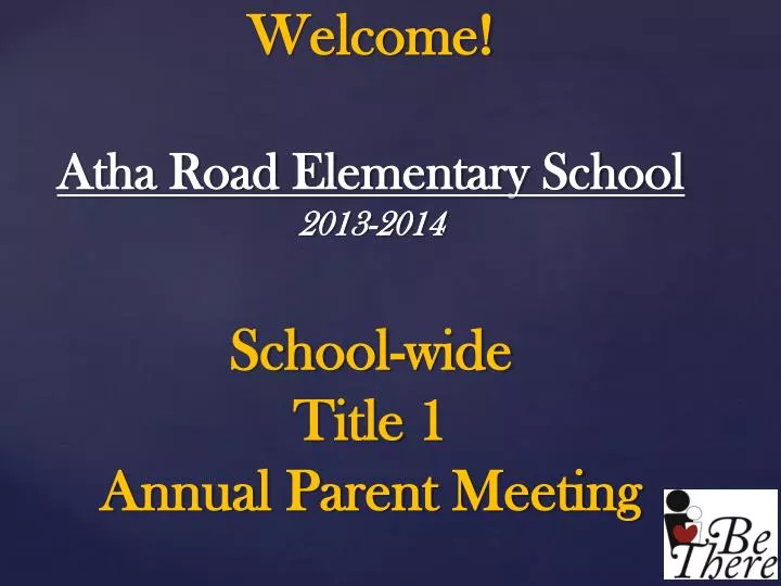 PPT Atha Road Elementary School 20132014 Schoolwide Title