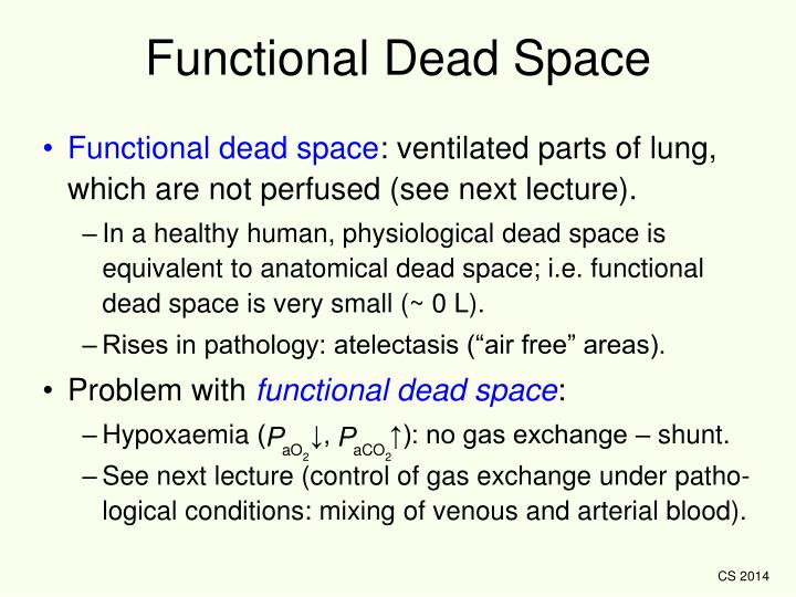 anatomical dead space gravity