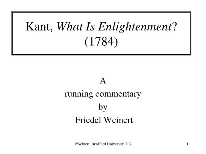 what is enlightenment kant User review - flag as inappropriate what is enlightenment does a good, quick job answering the title question with essays and selected philosopher's setting easy to understand developments explaining 'enlightenment' with central european focused ideas and events i find a group of history based responses to this long standing. what is enlightenment kant User review - flag as inappropriate what is enlightenment does a good, quick job answering the title question with essays and selected philosopher's setting easy to understand developments explaining 'enlightenment' with central european focused ideas and events i find a group of history based responses to this long standing.