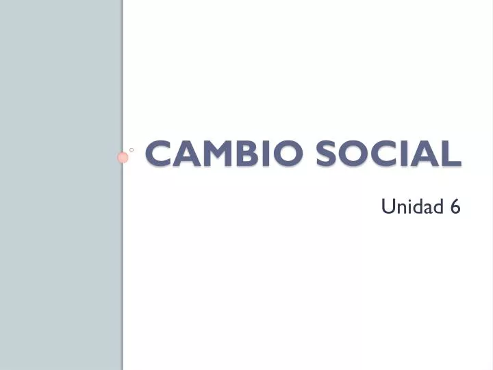 PPT - Cambio Social PowerPoint Presentation, free download - ID:3961742