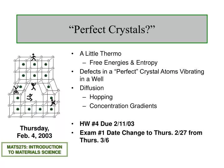 perfect crystals n.