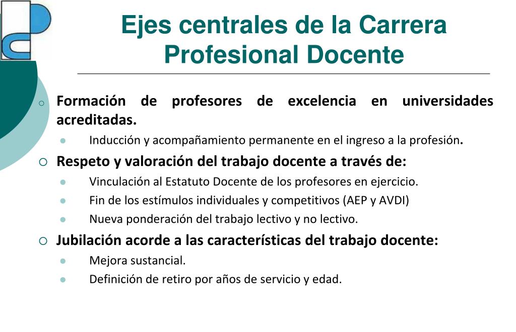 PPT - Propuesta Carrera Profesional Docente PowerPoint Presentation, free  download - ID:3963323