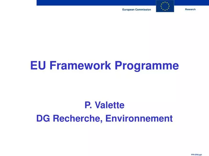PPT - EU Framework Programme PowerPoint Presentation, free download ...