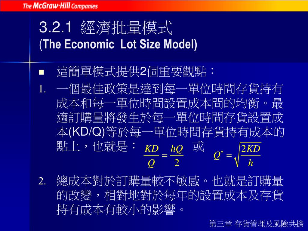 PPT - ç¬¬ä¸‰ç« å­˜è²¨ç®¡ç †å Šé¢¨éšªå…±æ“” Inventory Management and ...
