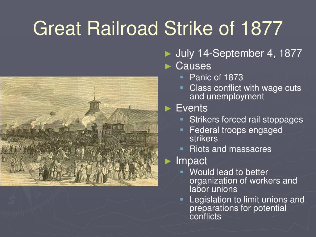 great railroad strike of 1877 timeline