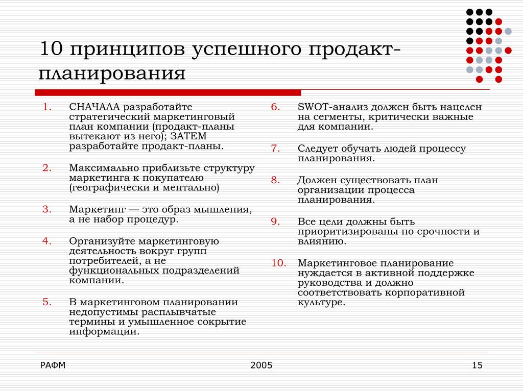 Принцип успешной работы