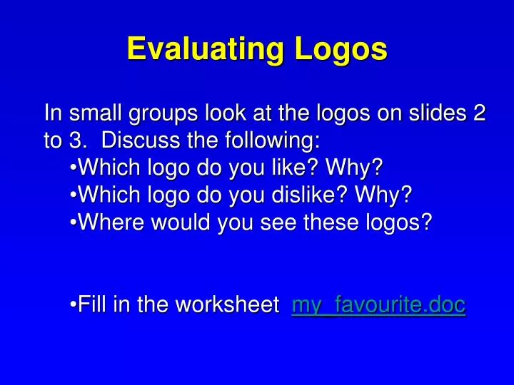 evaluating logos n.