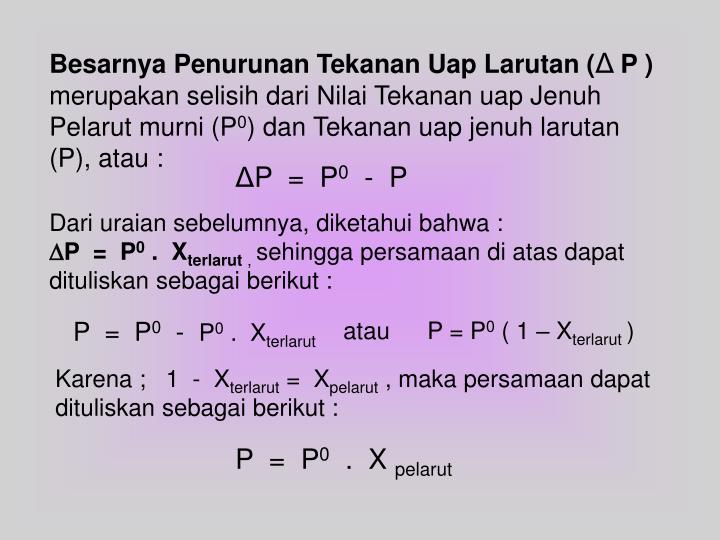 PPT - SIFAT KOLIGATIF LARUTAN PowerPoint Presentation - ID 