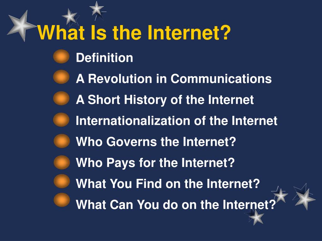 a presentation on internet
