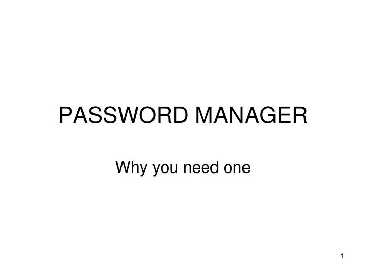 password manager n.