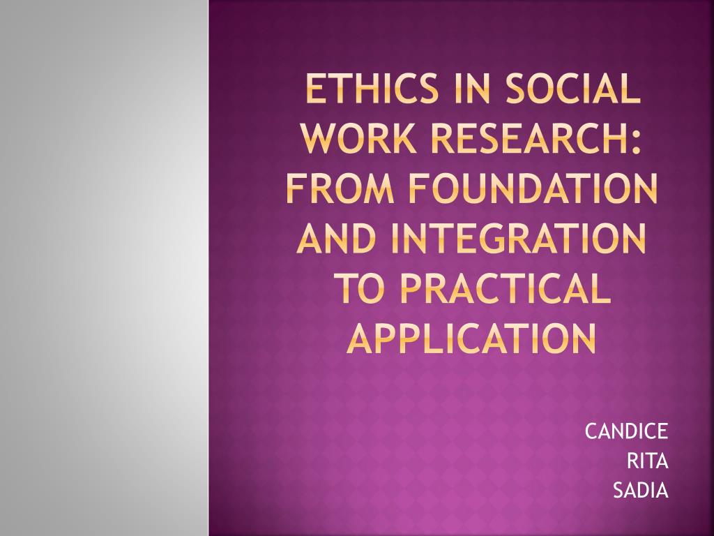 research ethics in social work