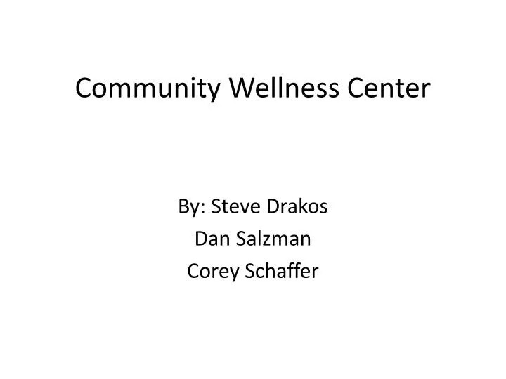 community wellness center n.