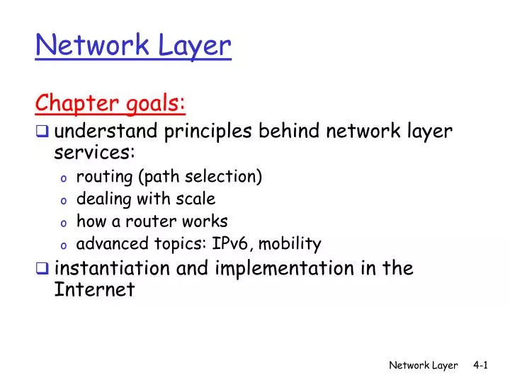 network layer n.