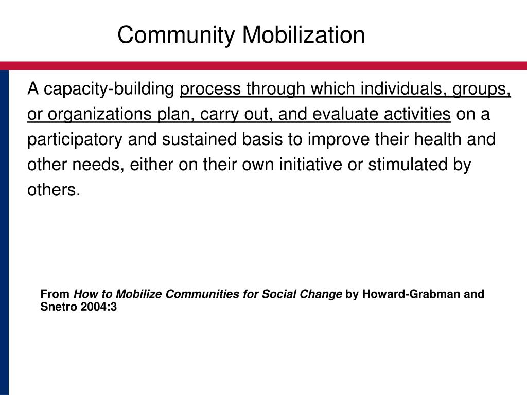 community mobilization essay