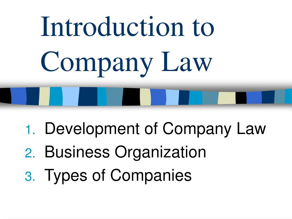 presentation on company law