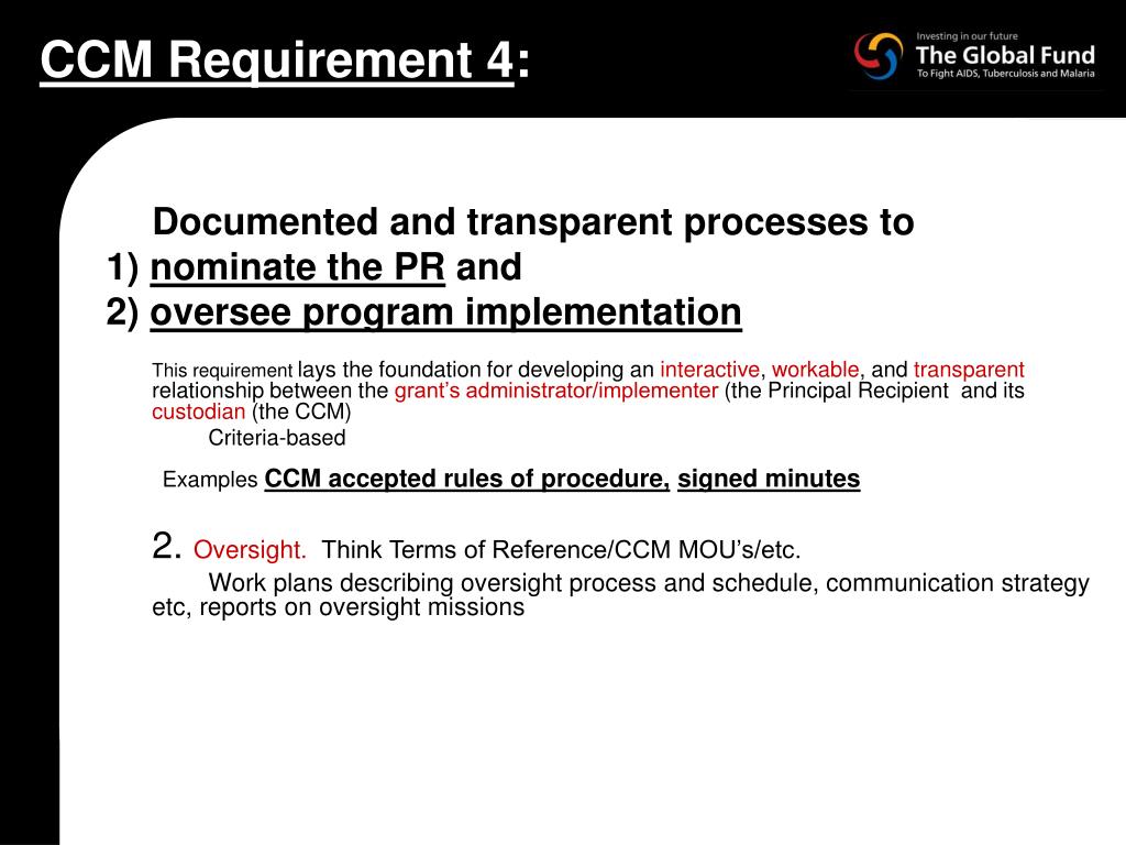 PPT - Roles and responsibilities of Country Coordination Mechanisms