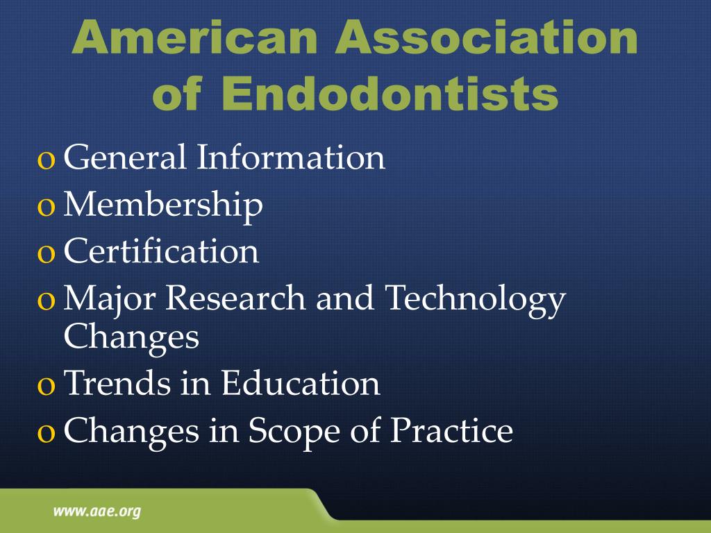 Ppt american association of endodontists powerpoint presentation