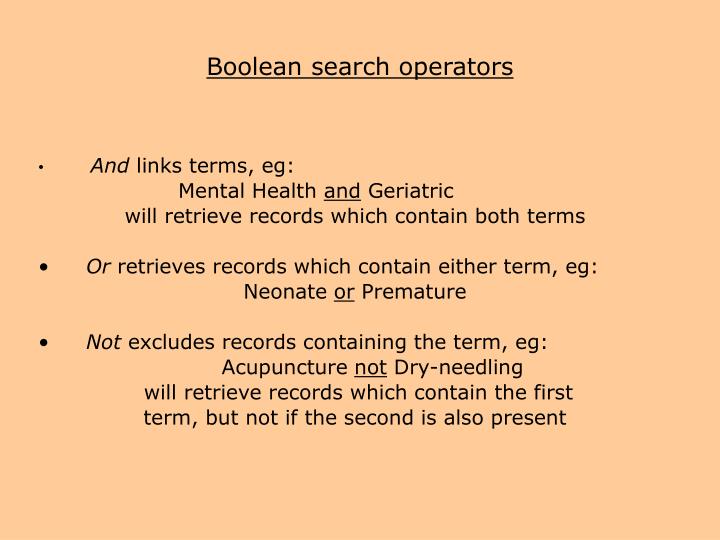 boolean search operators boolean search operators