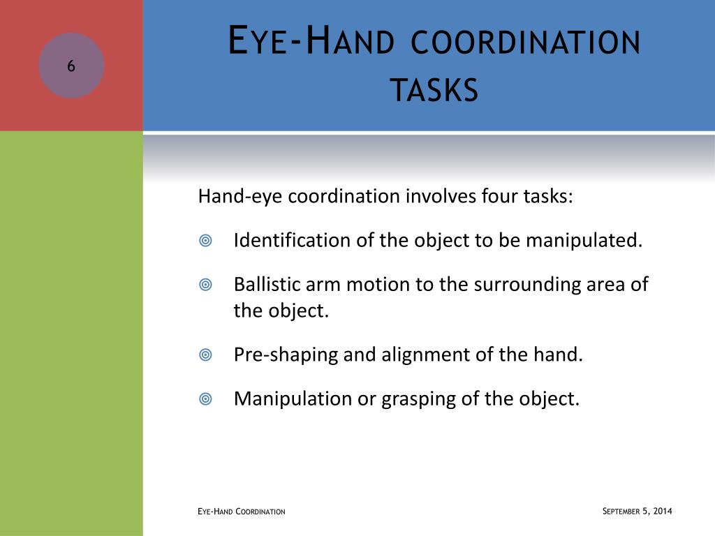 Eye Hand Coordination PowerPoint Presentation, free download Biology Diagrams