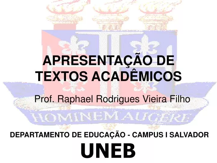 PPT APRESENTA O DE TEXTOS ACAD MICOS PowerPoint Presentation ID 