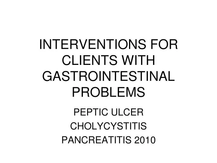 case study 9 multiple clients with gastrointestinal problems