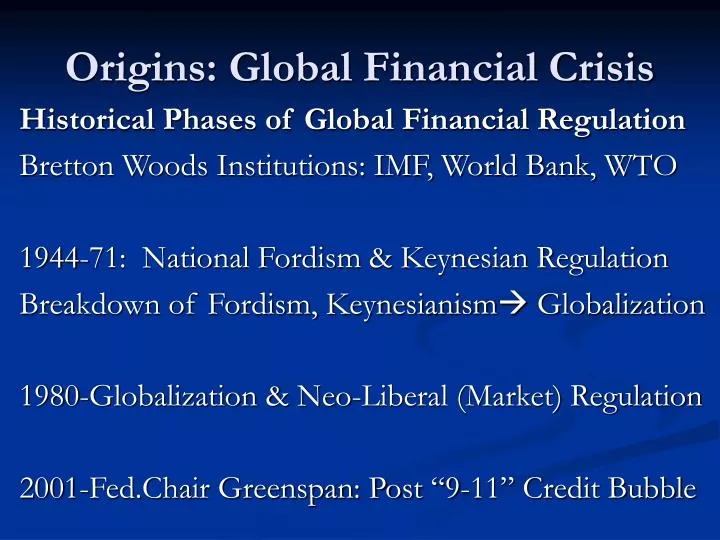 origins global financial crisis n.