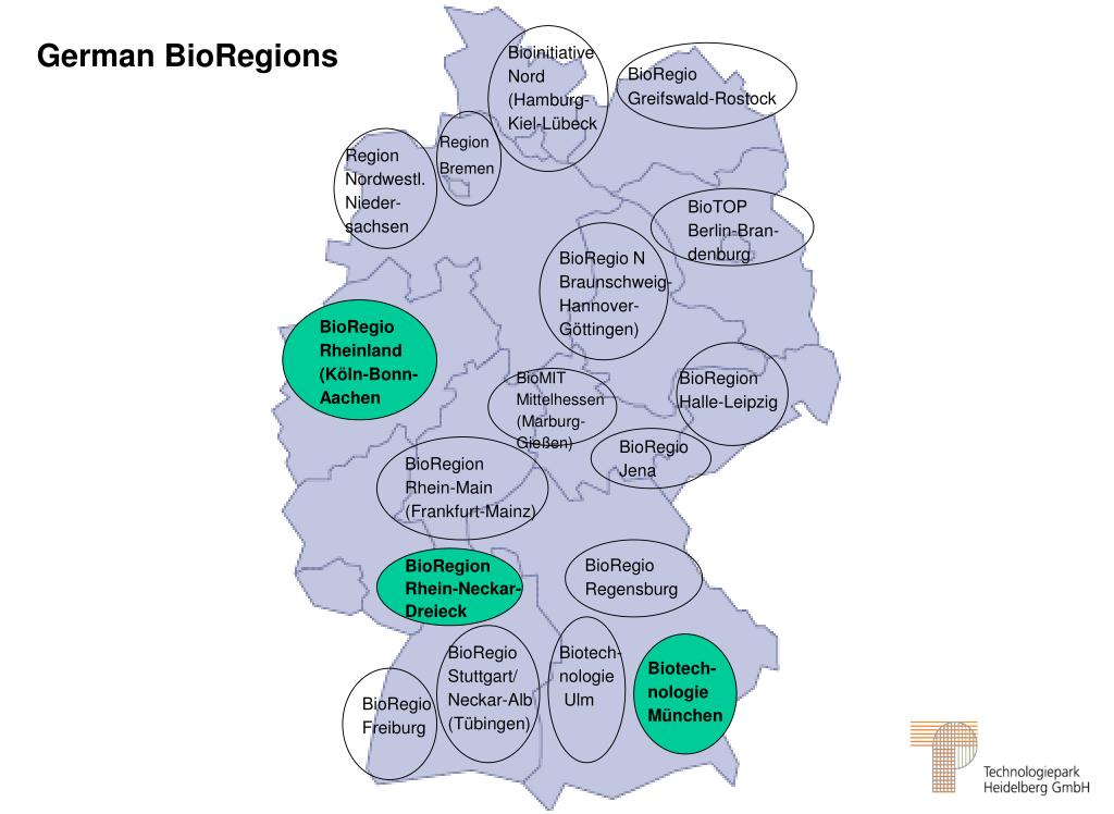 PPT Biotechnology in Germany From BioRegions to BioClusters Keys for