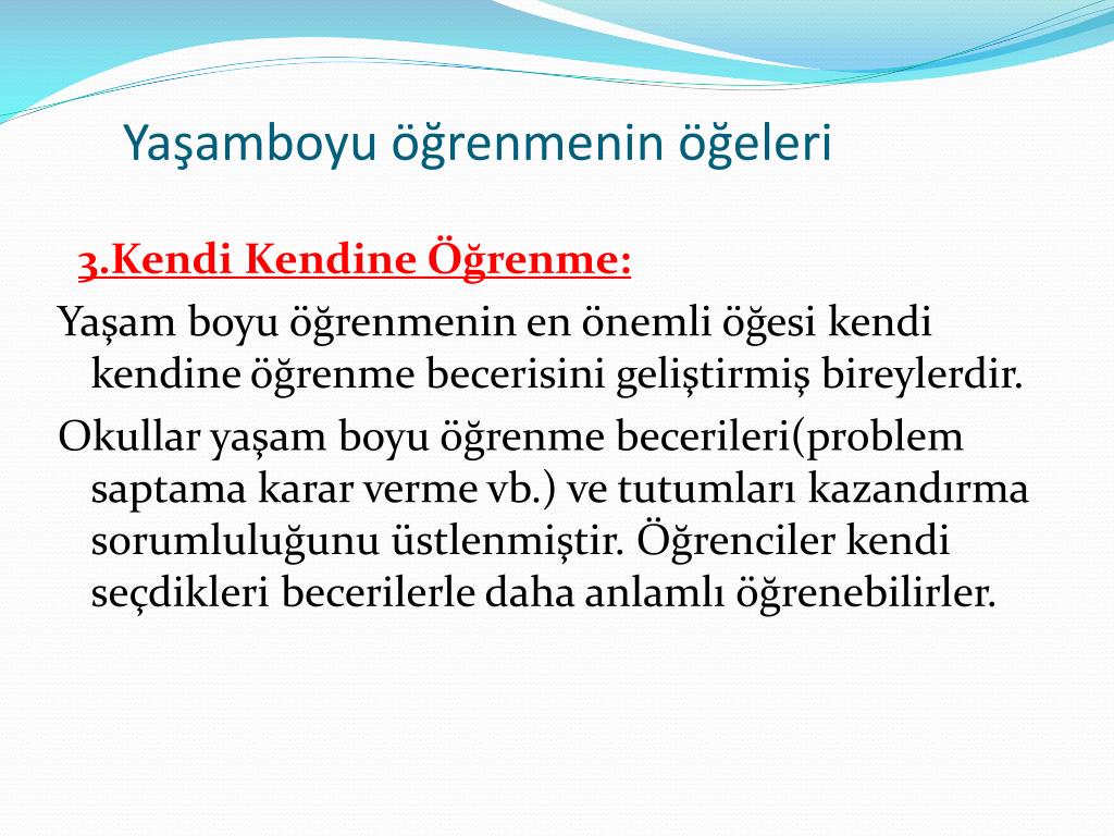 PPT - YaÅŸam Boyu Ã–ÄŸrenme PowerPoint Presentation, free download -  ID:3978300