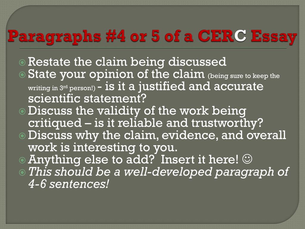 PPT - C.E.R.C . Essay PowerPoint Presentation, free download - ID