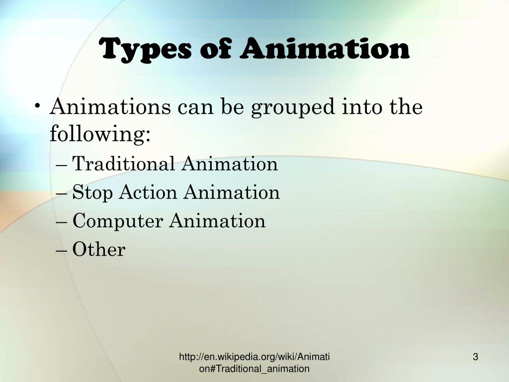 PPT - Types of Animation PowerPoint Presentation, free download - ID:3979715