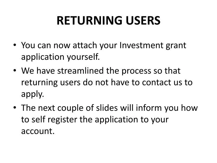 returning users n.
