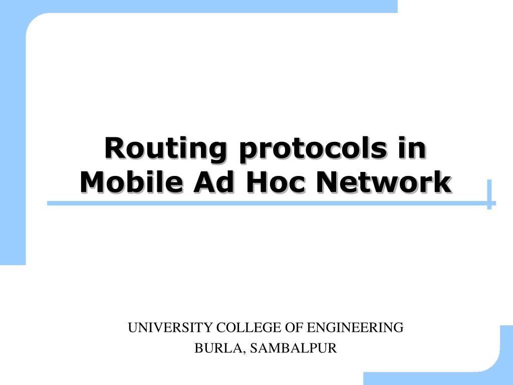 PPT - Routing protocols in Mobile Ad Hoc Network PowerPoint Presentation -  ID:3981885
