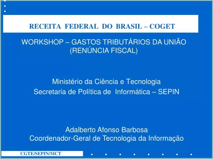 receita federal do brasil coget n.