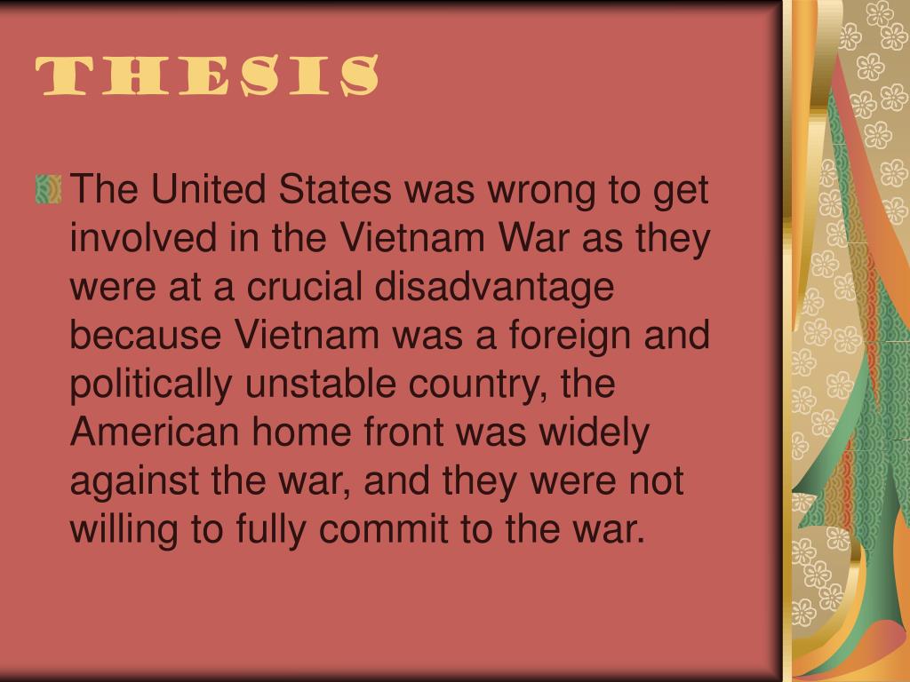 thesis for the vietnam war