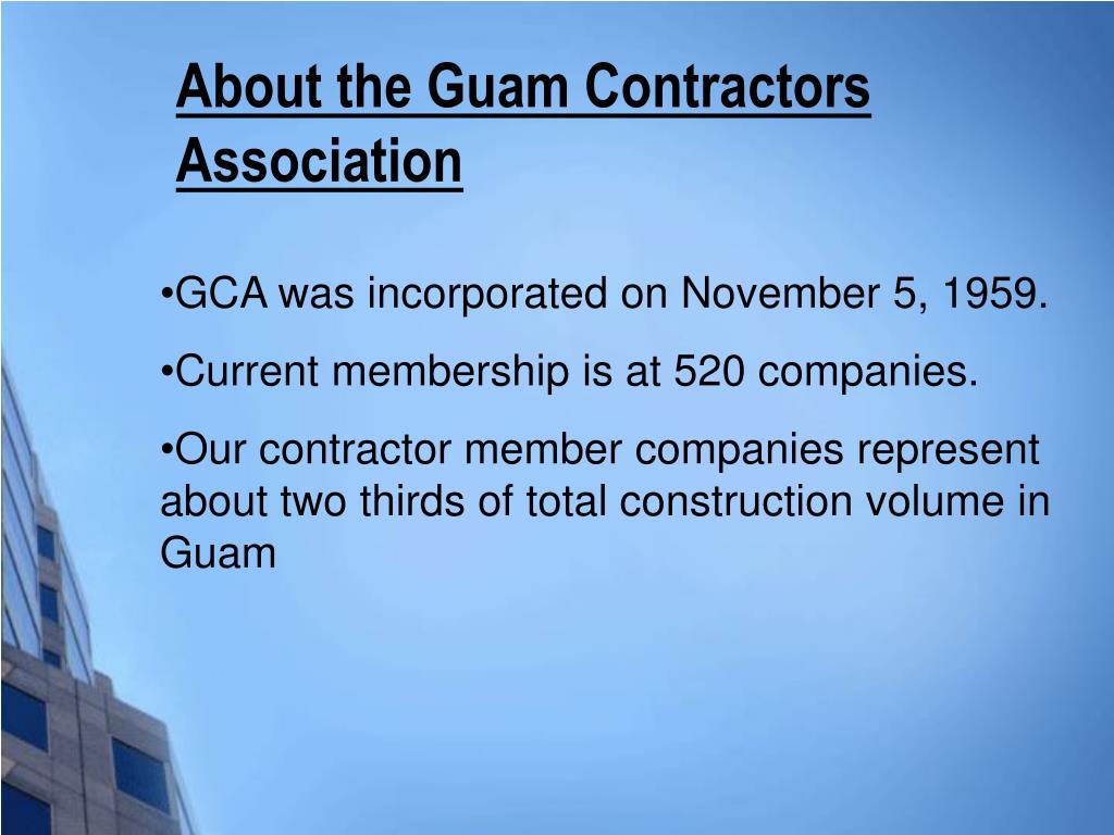 PPT - Guam Contractors Association PowerPoint Presentation, Free ...