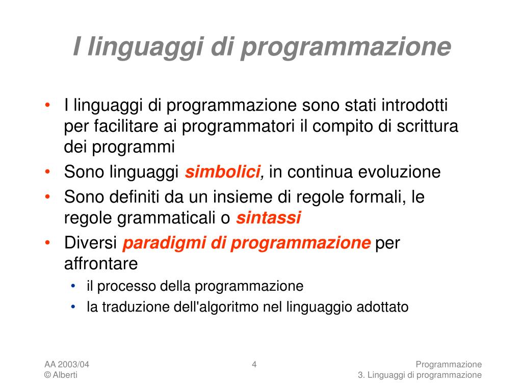 PPT - I linguaggi di programmazione PowerPoint Presentation, free ...