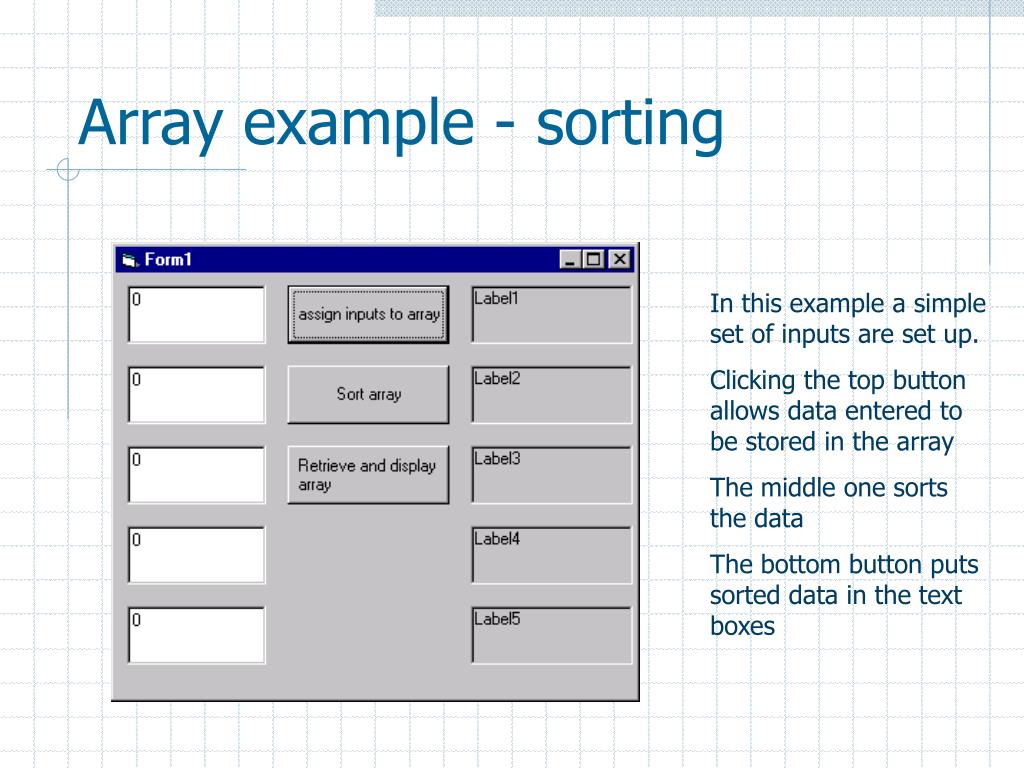 PPT - Control Arrays, Records, and Record Arrays in V.B. PowerPoint ...