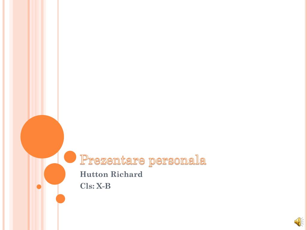 PPT - Prezentare personala PowerPoint Presentation, free download -  ID:3987711