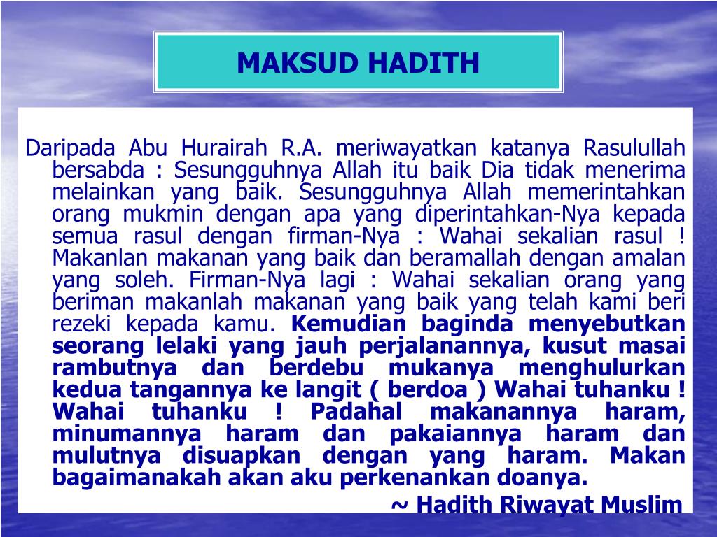 Ppt Pelajaran Hadith Powerpoint Presentation Free Download Id3987846 0684