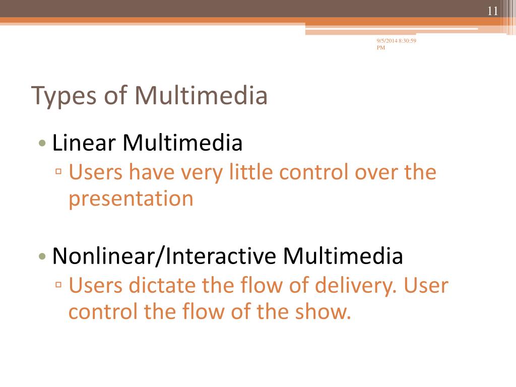 multimedia presentation linear