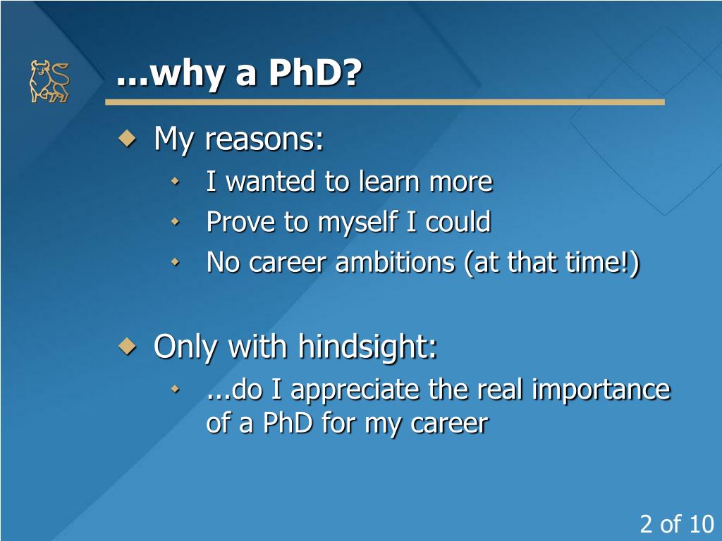 what does phd career mean