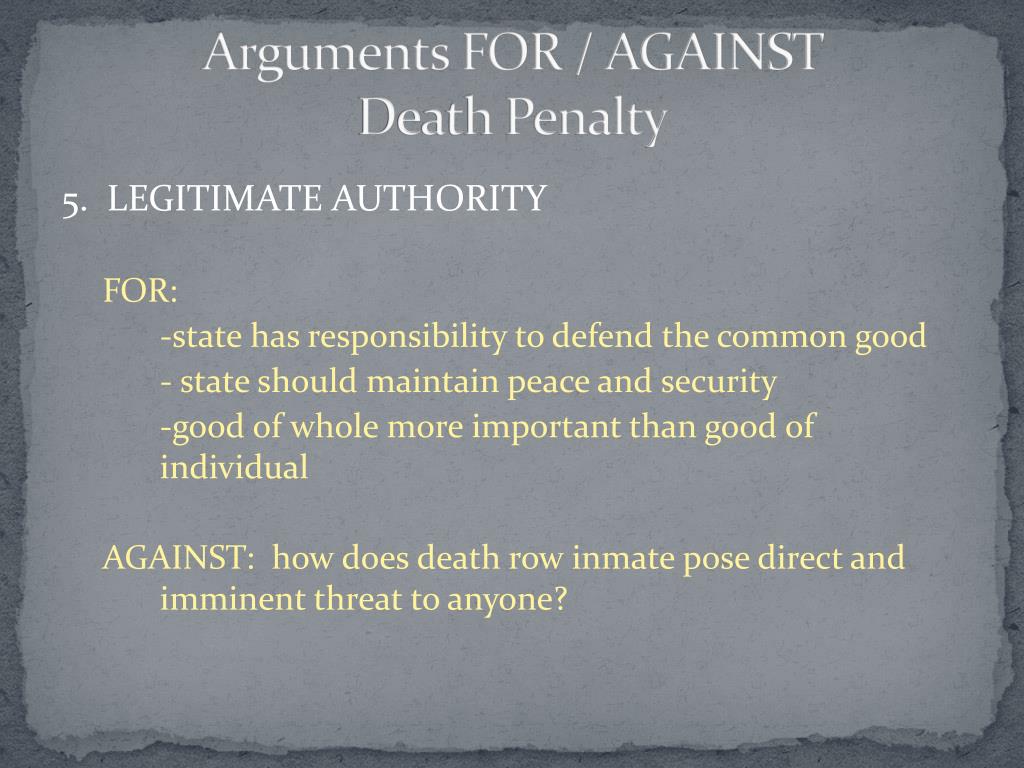 argument for the death penalty