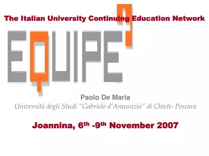 the italian university continuing education network n.