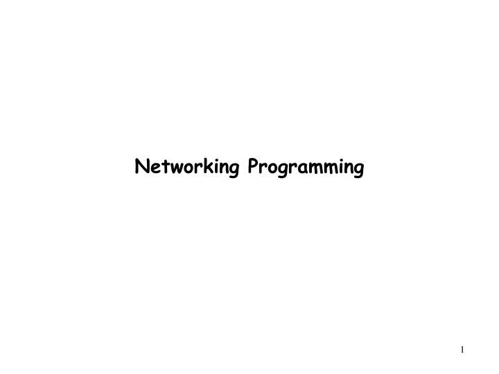 PPT Networking Programming PowerPoint Presentation, free download