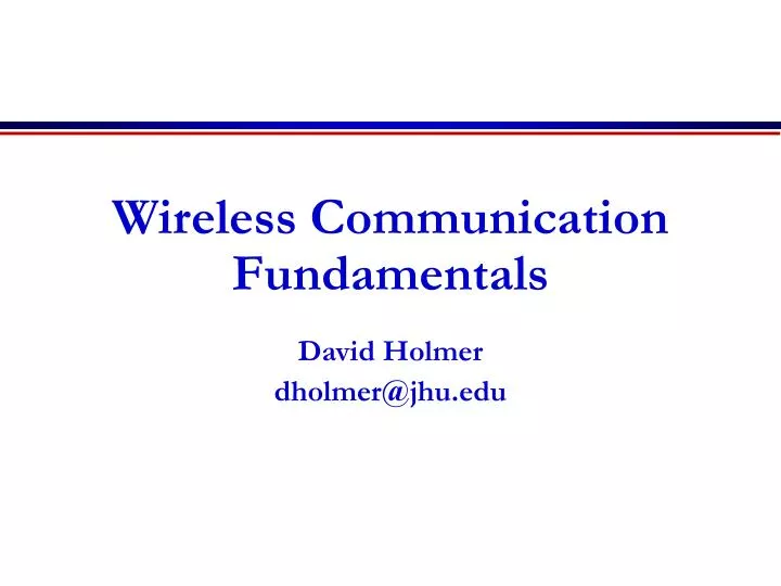 wireless communication fundamentals n.
