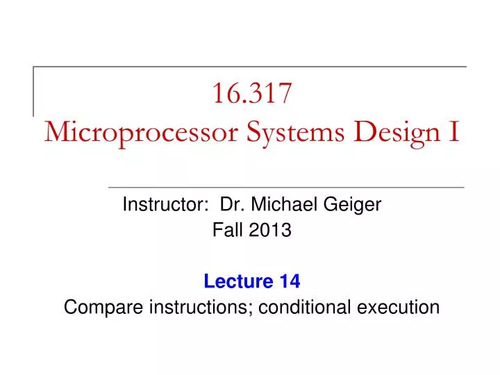 16 317 microprocessor systems design i n.